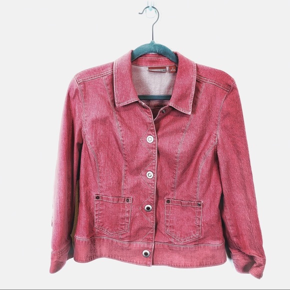 dusty rose denim jacket